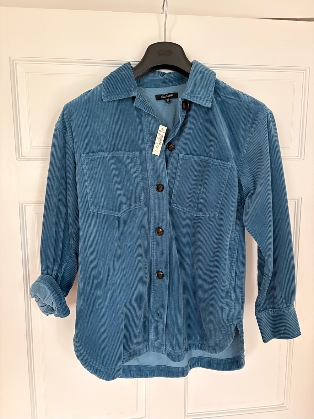 NWT Madewell Blue Corduroy Button-Down Shirt